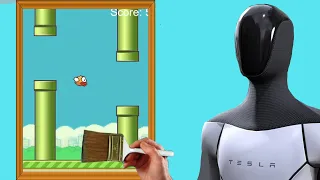 AI draws and plays Flappy Bird