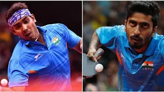 # CWG 2022 -T T Men Doubles Semi final Match- India's Sharath Kamal &  Gnanasekaran Winning Moment 🏆