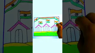 happy independence day status song // har ghar tiranga drawing// short video// Indian flag