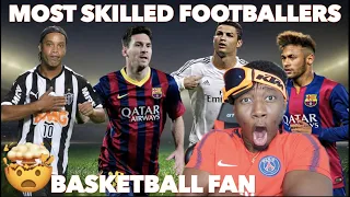 Basketball Fan American Reacts to Most skilled Footballers| C. Ronaldo, Ronaldinho, Messi ,Neymar🔥