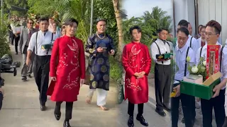 Đàn trai mang MÂM SÍNH LỄ KHỦNG Đám cưới Puka Gin Tuấn Kiệt tại Đồng Tháp với dàn Sao Việt CHẤN ĐỘNG
