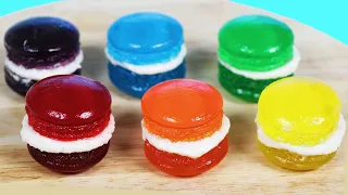 How to Make Rainbow Jello Gummy Macarons | Fun & Easy DIY Jello Desserts to Try at Home!