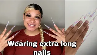 Wearing extremely long nails for 24 hours challenge