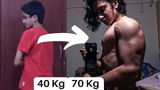 मेरी Natural BODY TRANSFORMATION 40kg - 70kg (MOTIVATION) | Body Transformation India