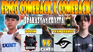 BOOM VS TEAM SECRET BO3[GAME 1]PAKAZS, SLATEMS VS CRYSTALLIS, PUPPEY- ELITE LEAGUE - DOTA 2