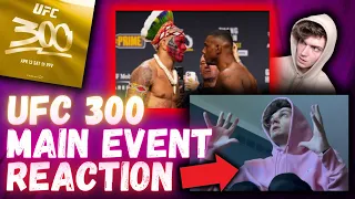 ALEX PEREIRA VS JAMAHAL HILL KO REACTION | UFC 300 MAIN EVENT