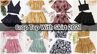Girl Crop Top with Skirt 2021 | Girl Crop Top with Short Skirt| Latest Crop Top Lehenga Designs 2021