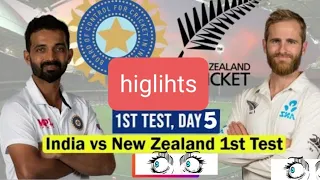 India vs New Zealand 1st Test 2021 Day 5 Highlights | Ind vs Nz 1st test 2021| #IndvsNz #Highlights