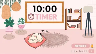 10 Minute Timer | Sleeping Cat