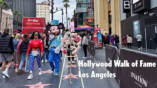 Hollywood Boulevard Walk Of Fame - Los Angeles 2023 - 4k 60fps HDR Walking Tour, California USA