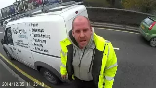 Van driver attack cyclist