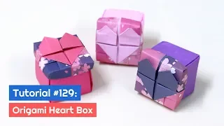 DIY Origami Heart Box Tutorial | The Idea King Tutorial #129