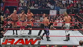 Evolution & Eugene vs Chris Benoit & Edge 3-on-2 Handicap Match RAW Jul 05,2004