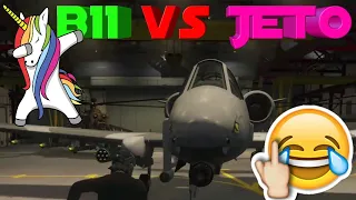 GTA ONLINE : B11 Strikeforce vs JETO member ( Jet Outlaws ) in ACTION !