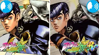 Character Voices Comparison (Part 6)-JoJo's Bizarre Adventure All Star Battle VS All Star Battle R