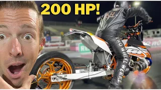 Turbo KTM STUNS GSXR 1000!