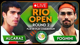 ALCARAZ vs FOGNINI | Rio Open 2023 | LIVE Tennis Play-By-Play Stream