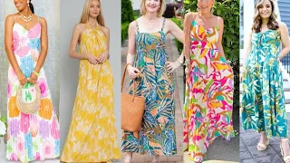 Luxurious Long Summer Maxi Dresses Design Ideas 2024/Summer Vacation Dresses/Summer Sunset Dresses.