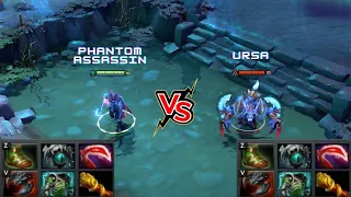 Dota 2 | Phantom Assassin vs Ursa lvl 30 | Same Full Items