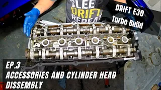 BMW E30, m50 m52 s50 s52 24v Turbo Drift Build Ep.3: Cylinder head removal, Vanos, Cam, Head