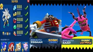 SONIC DASH - SILVER EGGMAN AND ZAZZ BOSS BATTLE FIGHT