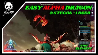 EASY ALPHA Dragon Boss Fight - Only 3 People - Official PVE | ARK: Survival Ascended