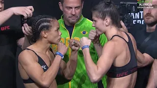 Dione Barbosa vs. Ernesta Kareckaite - Weigh-in Face-Off - (UFC 301: Pantoja vs. Erceg) - /r/WMMA