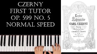 Carl Czerny - First Tutor - Op. 599 No. 5 / Tutorial & Free Sheets (Piano) [Mom with Grand Piano]