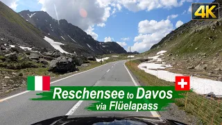 Driving from Reschensee 🇮🇹 to Davos🇨🇭- Scenic Road Trip in 4K