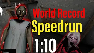 Granny SpeedRun World Record in 1:10( glitchless)