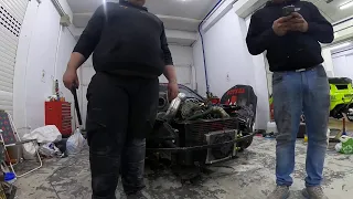 Changing engine at Volrace!