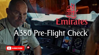 Exclusive Look Inside Emirates Airbus A380 Cockpit | Zurich to Dubai Flight Preparations