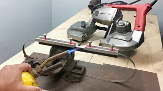 How to repair broken bandsaw blade and make a simple jig.