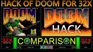 [Hack] Doom 32X Resurrection (Sega 32X vs Sega 32X) Side by Side Comparison | VCDECIDE