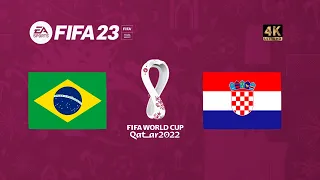 Brasil x Croácia | FIFA 23 Gameplay Copa do Mundo Qatar 2022 | Final [4K 60FPS]