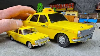 Volga GAZ 24 taxi car with radio control. About cars