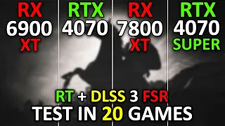 RX 6900 XT vs RTX 4070 vs RX 7800 XT vs RTX 4070 SUPER | Test in 20 Games at 1440p | 2024