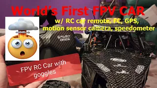 How 2 build RC FPV Car for Dummies.  FPV RC car with RC car remote, FC, sound, GPS, etc.