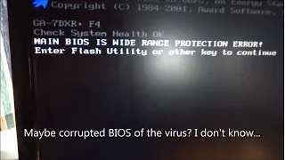 CIH virus on Windows 98