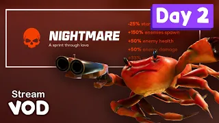 🦀 Attempting to beat NIGHTMARE Difficulty 🦀 - Crab Champions - [ Live Stream VOD ]