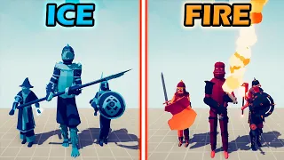 ICE TEAM vs FIRE TEAM - Totally Accurate Battle Simulator | TABS