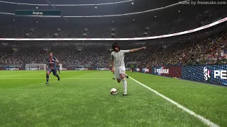 Pes 2019 in game details, full manual controls, Legend level.