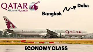 QATAR AIRWAYS Bangkok to Doha on Boeing 777-300ER Economy Class TRIP REPORT