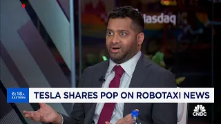 Elon Musk is trying highlight the value that robotaxis could bring, says RBC Capital's Tom Narayan