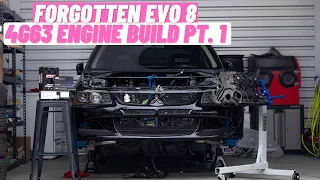 Abandoned Evo 8 4G63 Engine Build Pt 1.