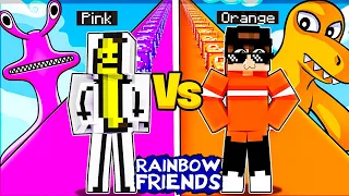 DESAFIO de LUCKY BLOCK de ORANGE VS PINK de RAINBOW FRIENDS EN MINECRAFT 😱 | Pathofail