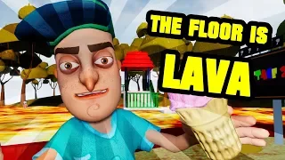 THE FLOOR IS LAVA CHALLENGE  2 - Hello Neighbor Mod