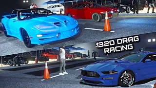 (PC) GTA FiveM: 1320 Cash Days Drag Racing| 1100-1350HP Drag Monsters Battle On The Street!