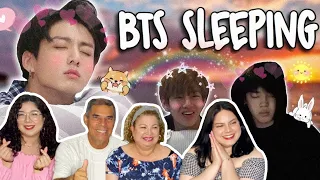 BTS SLEEPING MOMENTS 😍✨ | REACCIÓN EN FAMILIA!! ❤️