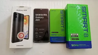 Samsung Galaxy A04 vs infinix smart 8: speed Test